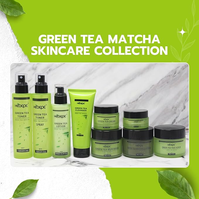 Green Tea Matcha Facial Toner Mist with Lavender, Refreshing, and Soothing Face Toner, with Jojoba Oil, Castor Oil, Snail Filtrate,120ml