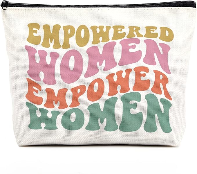 Feminist Decor Feminist Gifts Makeup Bag Inspirational Feminism Gifts for Feminist Symbol Protester Support Demonstrators Feminist Rights Empowered Strong Woman Gifts Empowered Women Empower Women