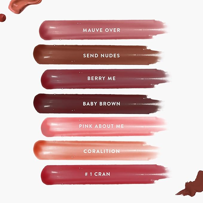 Mented Cosmetics Lip Gloss for Women Tinted Lip Balm Stain, Long Lasting Buildable Moisturizing Lipgloss Lipstick Topper, Made in USA, Cruelty Free Vegan Makeup, Mauve Over