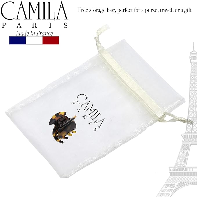 Camila Paris CP3157 French Hair Clip for Women, Handmade, Tokyo, Small Girls Hair Claw Clips Jaw, Durable Styling Hair Accessories for Women, Strong Hold No Slip Grip, Made in France