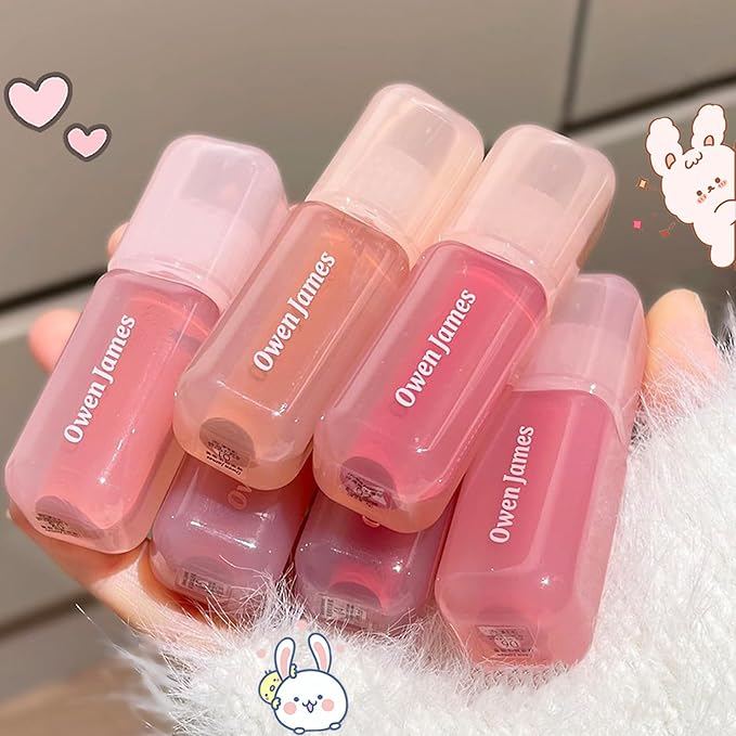 4PCS Hydrating Lip Gloss Set,Highly-Pigmented Korean Lip Glaze,Plumping Lipgloss, Moisturizing Mirror Liquid Lipstick, Non-Stick Cup,Glossy Finish,Long-lasting Natural Makeup