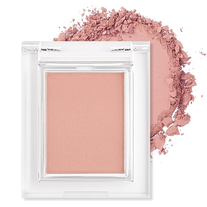 Erinde Single Matte Eyeshadow Palette, Velvet Eye Shadow Compact Powder Natural Makeup, Long-Lasting Eye Makeup, Ultra-Blendable, Pigmented Color, Vegan Formula, H05 Peach Dust