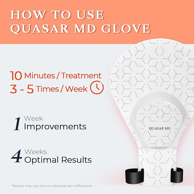 LED Light Therapy Total Hand Care Solution for Healthier Appearance and Recovery, 630nm and 830nm Dual Wavelengths Emission LED Device, Liquid Silicone, Soft and Comfortable