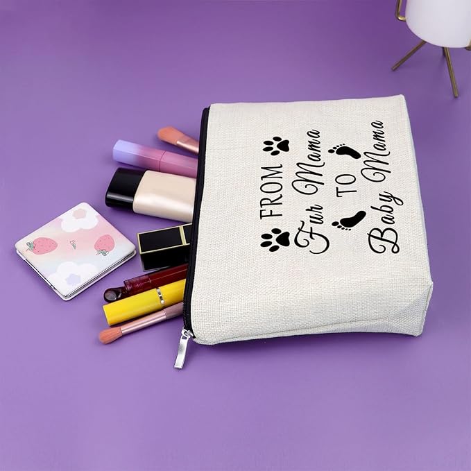 Sazuwu New Mom Gifts for Women After Birth Makeup Travel Bag Cosmetic Organizers Mom to Be Pregnancy Announcement Baby Reveal Gift for Mother New Mommy Mothers Day Present