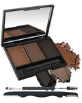 Eyebrow Powder Kit,3 Color Auburn Brown Black Gray Eye Brow Powder Palette with Razor Brush, Long Lasting Waterproof Brow Filler Fill & Sculpt Full Eyebrows, Christmas Makeup Gift Set for Women-03