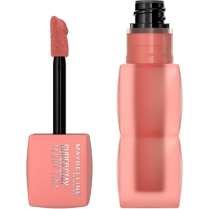 MAYBELLINE Super Stay Teddy Lip Tint, Long Lasting Matte Lipstick For Up To 12HR Wear, Current Mood, 1 Count