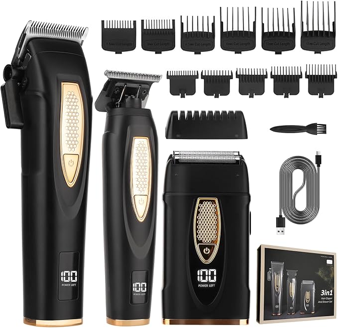 GSKY Hair Clippers for Men Professional, Beard Trimmer Kits & Sets, Cordless Mens Hair Trimmer