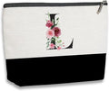 Initial Makeup Bag, Personalized Gifts for Women, Personalized Makeup Bag, Bridesmaid Gifts, Cosmetic bags for Women (Letter L)