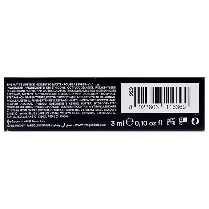 EVAGARDEN The Matte Lipstick - Velvety Texture and Vibrant Ultra-Matte Finish - Pigmented, Soft and Silky Formula and Smooth Application - Offers Bold Saturated Color - 636 Classic Nude - 0.1 oz