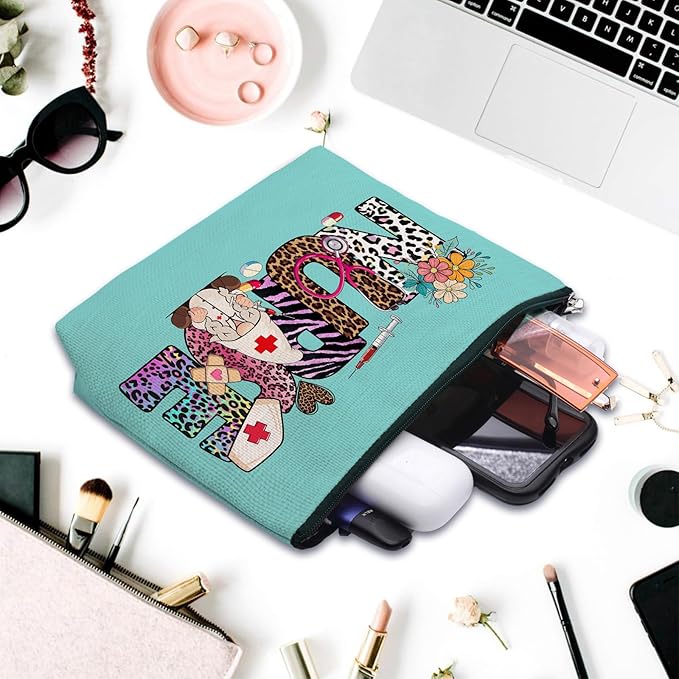 Nurse Gifts for Women Makeup Bag, Gifts for Nurses Female, Nurse Accessories Bag for Work, Nursing Essentials for Nurses, Best New Nurse Gifts Supplies Pouch