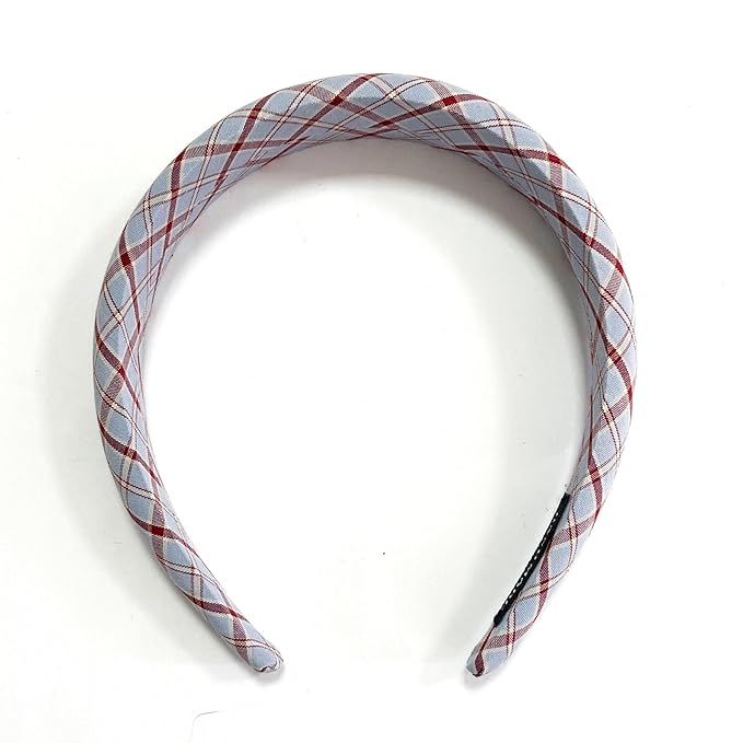Headband and Scrunchie Set for Women 2Pack Hair Ties for Girls Elastics Bands Ponytail Holder Hair Accessories Red Lattice