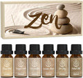 ARVIDSSON Zen Essential Oils Set, Nautal Tranquil Essential Oil for Diffusers for Home - Zen Garden, Lavender Dream, Serene Spa, Citrus Mint, Tranquil Wood, Herbal Chill, Gift for Women