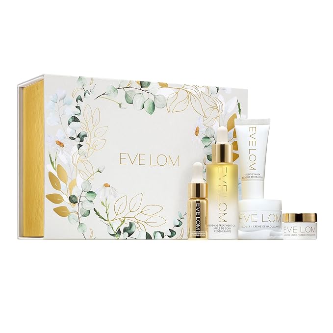 EVE LOM Award-Winning Holiday Skincare Set with 6 EVE LOM Products - Complete Skin Care Collection for Glowing All-Year Complexion