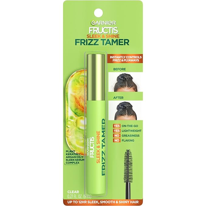 Garnier Fructis Sleek & Shine Frizz Tamer Slicking Hair Serum Wand for Frizz and Flyaways, 0.27 Fl Oz