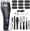 Electric Foot File Callus Remover for Feet - 9pcs Larger Grinding Head&3Speed, Pedicure Kit Foot Scrubber Deadskin Callus Remover, Foot Care Kit Pedicure Tools for Dead Skin Callus Hardskin Dry Cracks