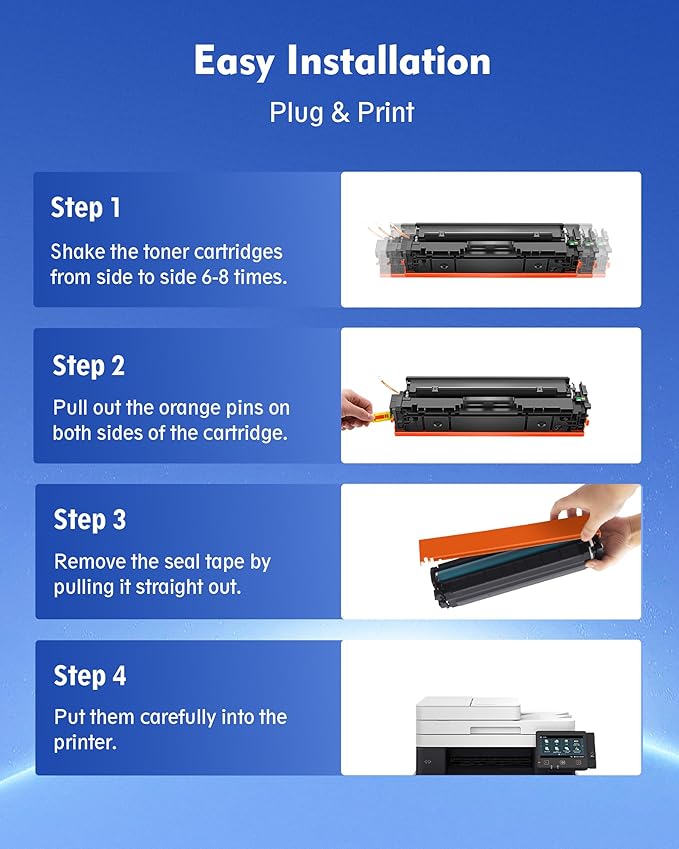 414X Toner Cartridges 4 Pack: High Yield MFP M479fdw Compatible Replacement for HP 414X 414A for HP Color Laserjet Pro MFP M479fdw Toner, M479fdn M479 M479dw M454dw M454dn M455dn M480f Printer︱W2020X