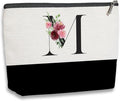 Initial Makeup Bag, Personalized Gifts for Women, Personalized Makeup Bag, Bridesmaid Gifts, Cosmetic bags for Women (Letter M)