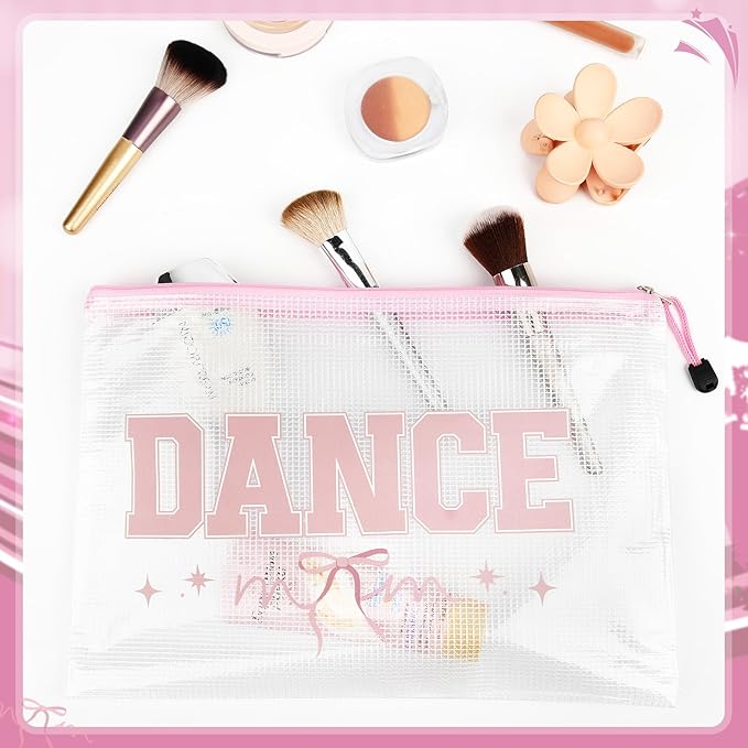 2 Pcs Cheer Bag Cheer Makeup Bag Gifts Zipper Pouch Snack Makeup Case Cheerleader Accessories Bags Bulk for Cheerleading Party Supplies