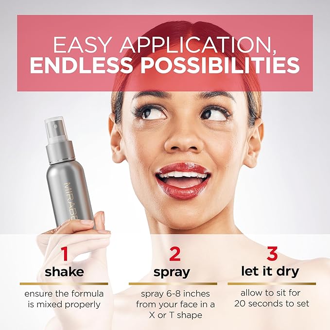 Mirabella Bulletproof Matte Setting Spray for Makeup, Finishing Spray for Makeup Locks in Foundation with a Weightless, Long-Lasting Finish, Setting Spray for Oily Skin is Suitable for All Skin Types
