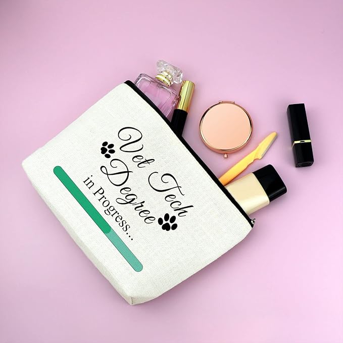 Mxrymvu Vet Tech Student Graduation Gift Makeup Bag Future Veterinarian Gift for Women Veterinary School student Thank You Appreciation Birthday Present Cosmetic Bag