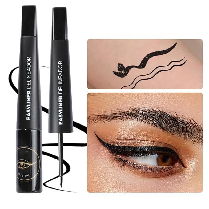 MAEPEOR Ultra-Fine Liquid Eyeliner Black High-Pigmented Matte Eyeliner Pen Stay All Day Makeup with Fine Brush Tip (M01 Black)