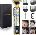 Hair Clippers for Mens Cordless Hair Trimmer T-Blade Trimmer Professional Haircut & Grooming Kit Rechargeable Clippers Hair Trimmer Shaver Cutting Kit with LCD Display (Figure-02)