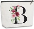 Initial Makeup Bag, Personalized Gifts for Women, Bridesmaid Gifts, Birthday Gifts for Women Mom, Gifts for Best Friend, Bride Bridesmaid Cosmetic bag (Letter B)