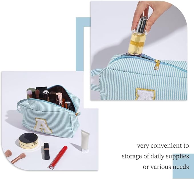 YOOLIFE Graduation Gifts for Teen Girls - Personalized Graduation Gifts for Her, Graduation Party Favor, Monogram Initial Makeup Bag for Teen Girl Gifts Trendy Stuff, Girls Makeup Toiletry Bag G
