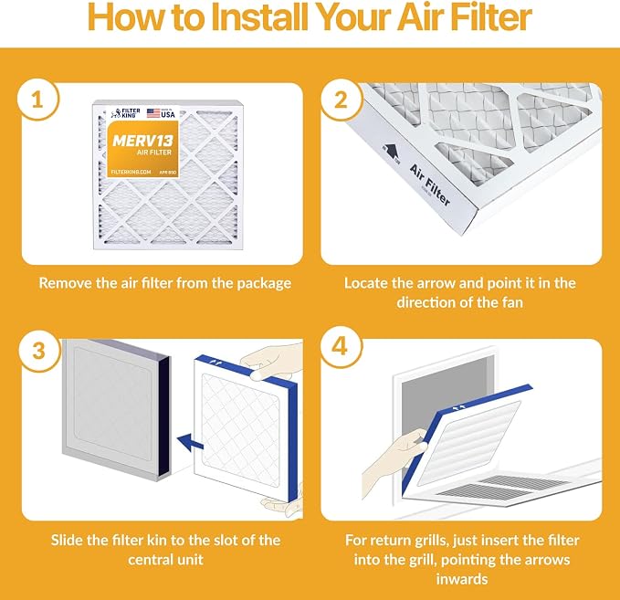 Filter King 16.5x22x1 Air Filter | 12-PACK | MERV 13 HVAC Pleated A/C Furnace - Image 4