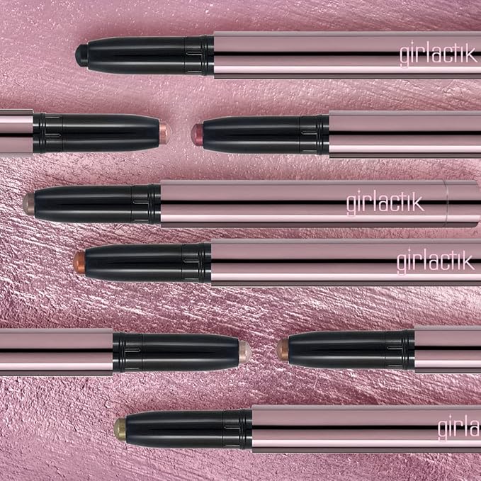 Girlactik Creamy Eyeshadow Stick- Long Lasting and Water-Resistant, Shimmering and Matte Colors Eye Shadow Stick Makeup, Built-in sharpener - 2 g / .07 oz (Cashmere)