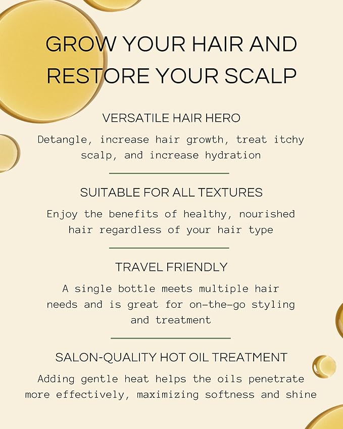 Righteous Roots Rx Hair Oil for Hair Growth, Anti Frizz and Thickener Best for Curly, Wavy Natural Hair and Beards. 4fl oz (Previously known as Hair RX)