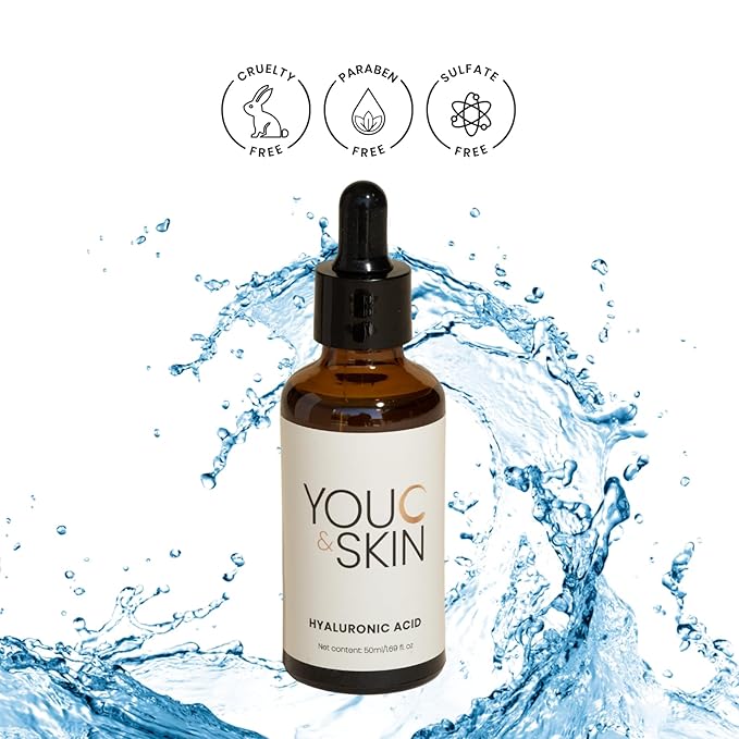You C & Skin Hyaluronic Acid Serum 1.7 fl oz – Hydrating Face & Neck Serum for Men & Women – Moisturizes and Strengthens Skin Barrier – Lightweight, Non-Greasy Facial Serum with geniune Snail Mucin