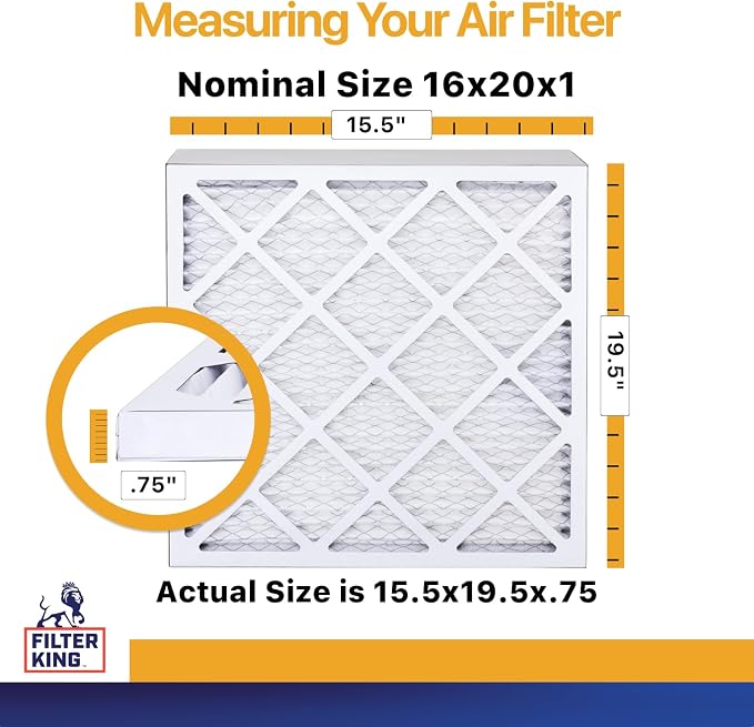 Filter King 16x20x1 Air Filter | 4-PACK | MERV 13 HVAC Pleated A/C Furnace - Image 2