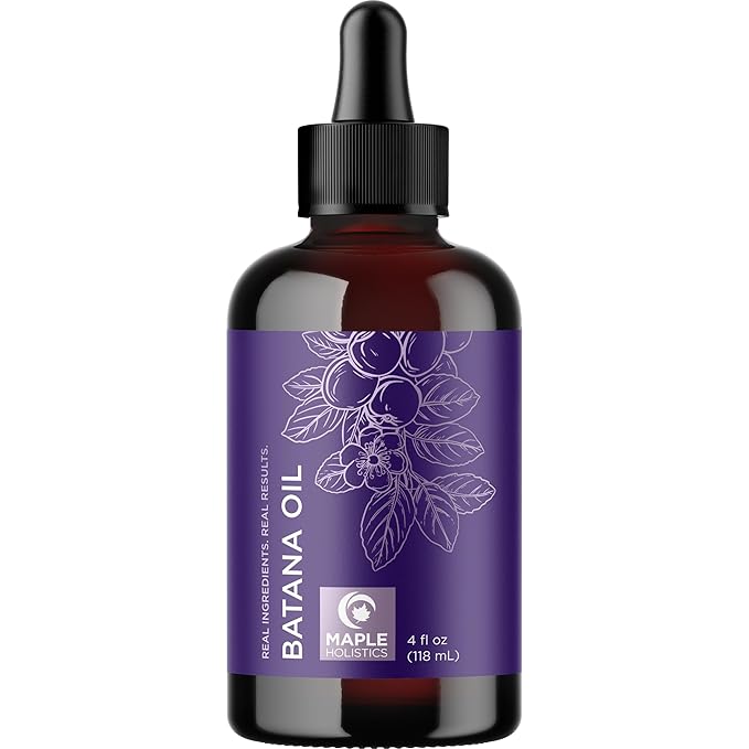 Pure Batana Oil for Hair Growth - Cold Pressed Unrefined Batana Oil for Hair Skin & Nails - Moisturizes & Nourishes to Support Radiance - Vegan Non-GMO Hexane Free Dermatologist Tested (4 Fl Oz)