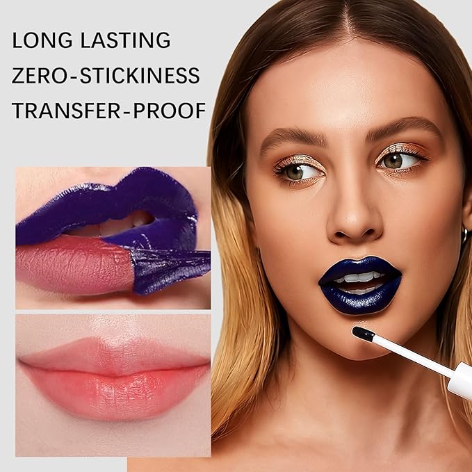 QueenDiary lip stain peel off lip gloss all day long lasting Waterproof and Transferproof lip tint - matte finish peel off lip liner (02#Playful)
