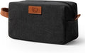Janhavi Waterproof Personalized Toiletry Bag for Men, Beach Vacation Travel Essentials,Toiletry Bag with Hook, Laser Engraved Initials & Wheat Ear,Gifts For Him, Gifts For Husband(Dark Grey C)