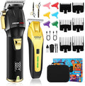 HIENA PRO Professional Barber Kit Hair Clippers Set for Men, Hair Cutting Set, Rechargeable Cordless Clippers and Trimmers Set, Hair Cutting Kit with LED Display, USB Charging, Gifts for Men