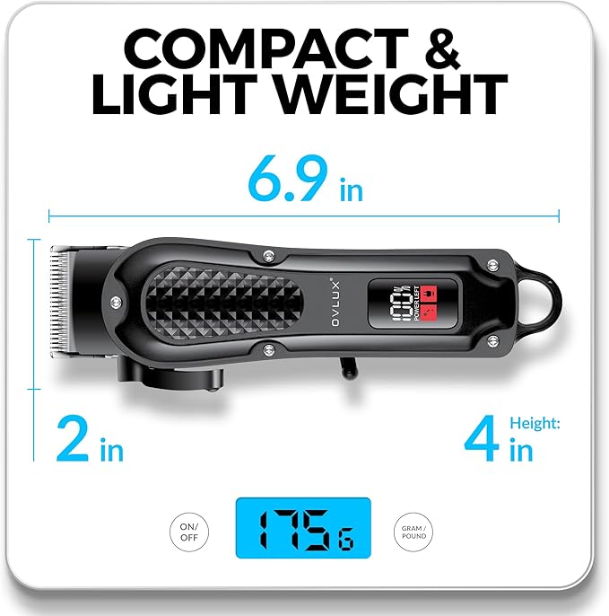 Cordless Hair Clippers for Men: Professional Barber Clippers for Precision Grooming, Rechargeable and Powerful - Máquina para Cortar Pelo de Hombre
