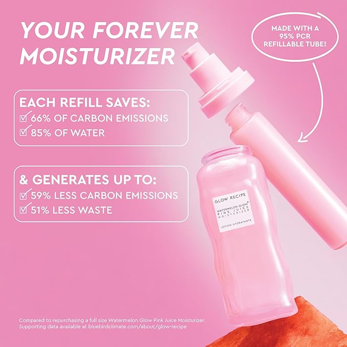 Glow Recipe Pink Juice Water Gel Face Moisturizer for Women, Men & Teens - Hydrating Hyaluronic Acid, Radiance Boosting, Non-Comedogenic, Oil-Free, Long-Lasting Korean Skin Care for Oily Skin (50ml)