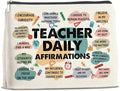 Inspirational Teacher Gifts Makeup Bag, Graduation & Daily Affirmations Zipper Pouch