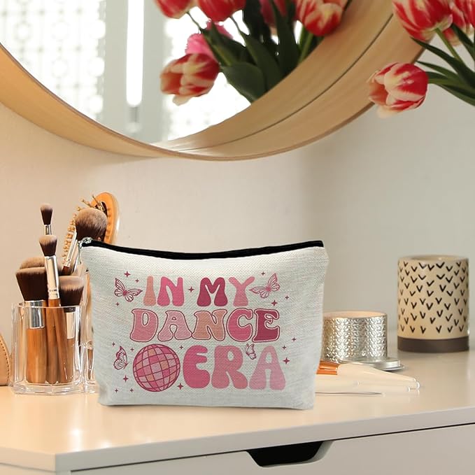 Dance Makeup Bag, Dancer Gifts, Dance Teacher Gifts, Dance Stuff, Dance Team Gifts, Dance Stuff Accessories, in My Dance Era Cosmetic Bag Makeup Pouch