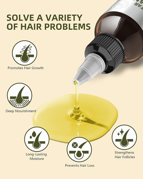 100% Natural Raw Batana Oil for Hair Growth, Dr Sebi Hair Growth Oil From Honduras, Thicker & Stronger Hair, Prevents Hair Loss, Eliminates Split Ends 4.23 Fl Oz (Pack of 1)