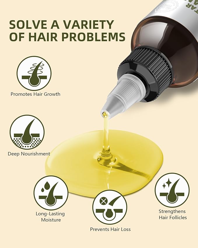 100% Natural Raw Batana Oil for Hair Growth, Dr Sebi Hair Growth Oil From Honduras, Thicker & Stronger Hair, Prevents Hair Loss, Eliminates Split Ends 4.23 Fl Oz (Pack of 2)