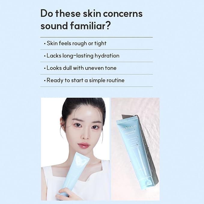 Aqua Pure Gel – Oil-Free Water-Based Korean Facial Moisturizer with Hyaluronic Acid, EGF & Glutathione – Lightweight Hydrating Gel Cream for Oily, Combination & Sensitive Skin