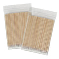 Eyxformula 200 pcs Microblading Cotton Buds with Small Precision Tips, 4-Inch Wooden Sticks, Disposable Mini Pointed Cotton Swabs for Eyebrow Tattoo, Brow Mapping, Permanent Makeup, Nail Clean, Crafts