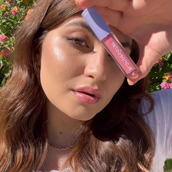 2-in-1 Sweet Gloss Tinted Lip Oil - Lip Oil for Women - Hydrating, Non-Sticky Formula with Light Color - 02 Pink Chocolate - 0.084 oz