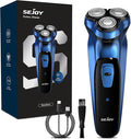 Sejoy Electric Razor for Men,Electric Shavers for Men,Face Shaver, Cordless Washable Rechargeable Shaving Machines,Pop Up Trimmer for Travel Home, LED Display,Fast Charging