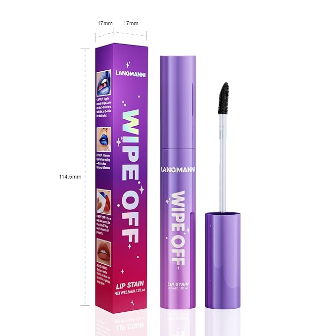 Jolilab Lip Stain Masque,Wipe Off Lip Tint,Waterproof,Transfer proof,Highly Pigmented,Ultra Long Lasting Lip Stain Peel off Makeup With Matte finish for All-day Wear.(#02 WARN PEACH)