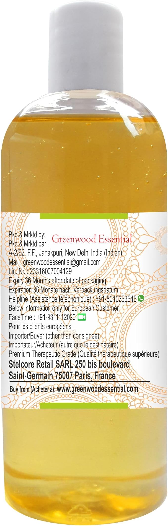Greenwood Essential Pure Arnica Oil (Arnica Montana) 100% Natural Therapeutic Grade 200ml (6.76 oz)