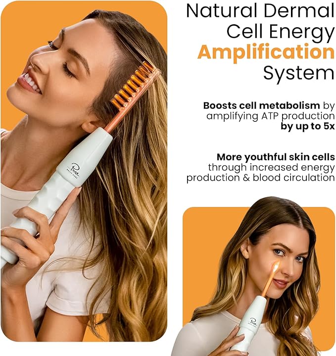Pure Daily Care NuDerma Handheld Skin Therapy Wand Machine w/Neon – Anti-Aging - Skin Tightening - Wrinkle Reducing - Dark Circles – Clarifying - Hair & Scalp Stimulator (Pack of 2)